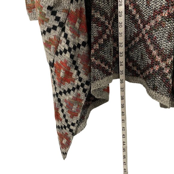 ELAN SWEATER CARDIGAN AZTEC TRIBAL POCKETS WOOL BLEND KNIT LAGENLOOK SIZE M - Picture 9 of 9